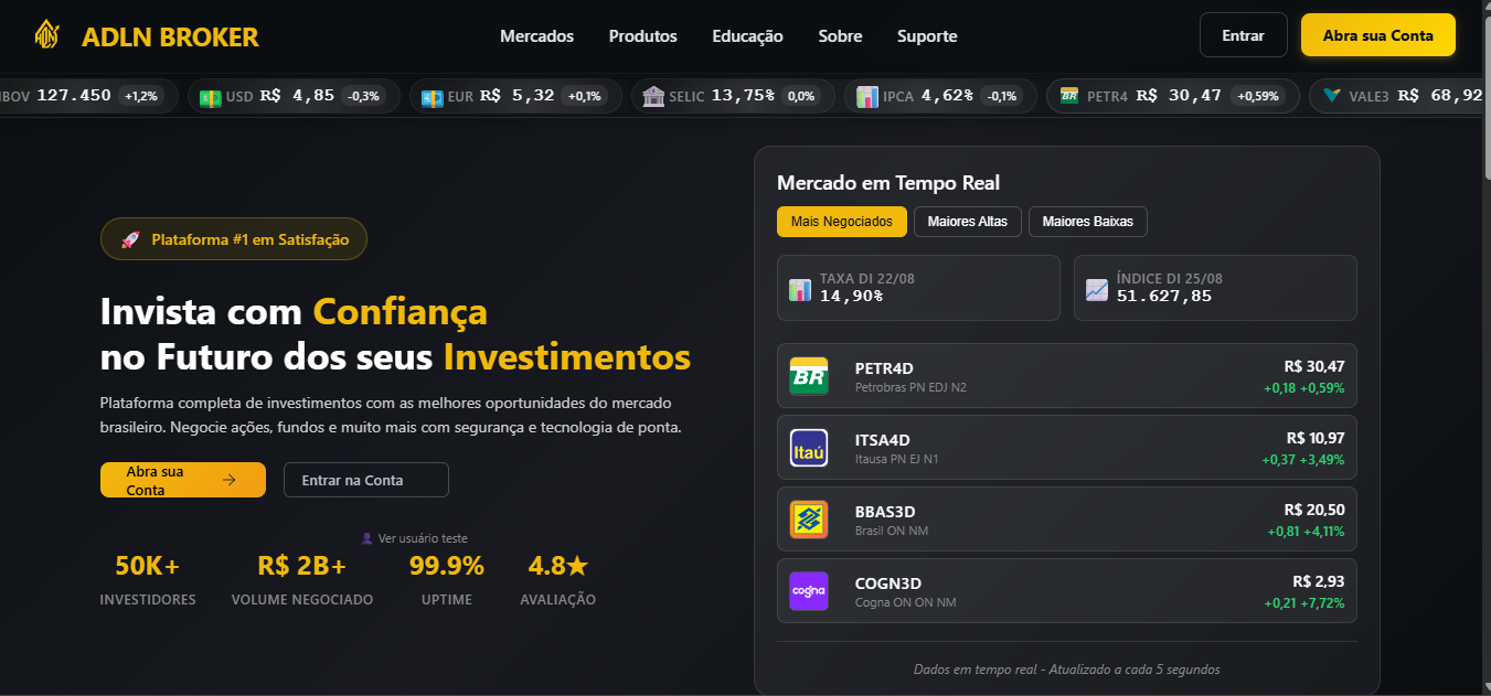 ADLN Broker - Print do Site