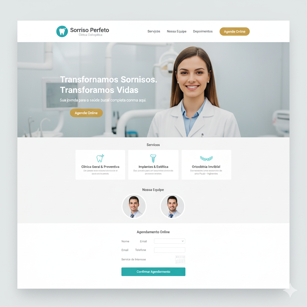 Sorriso Perfeito - Print do Site