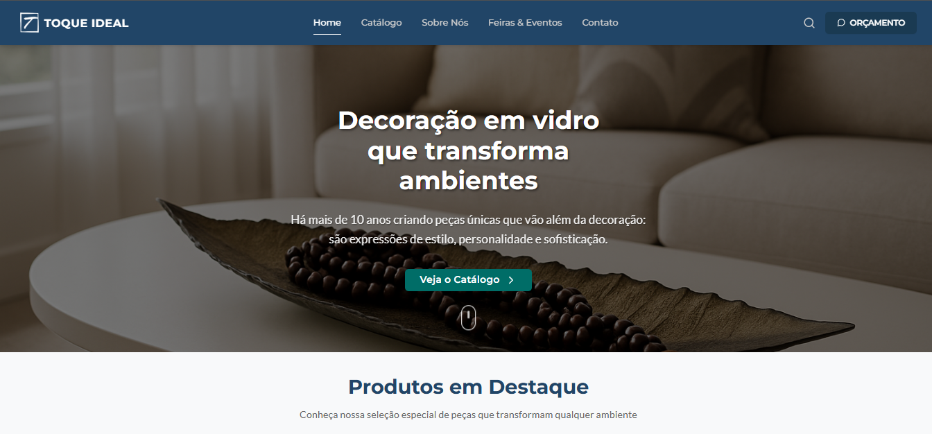 Toque Ideal - Print do Site